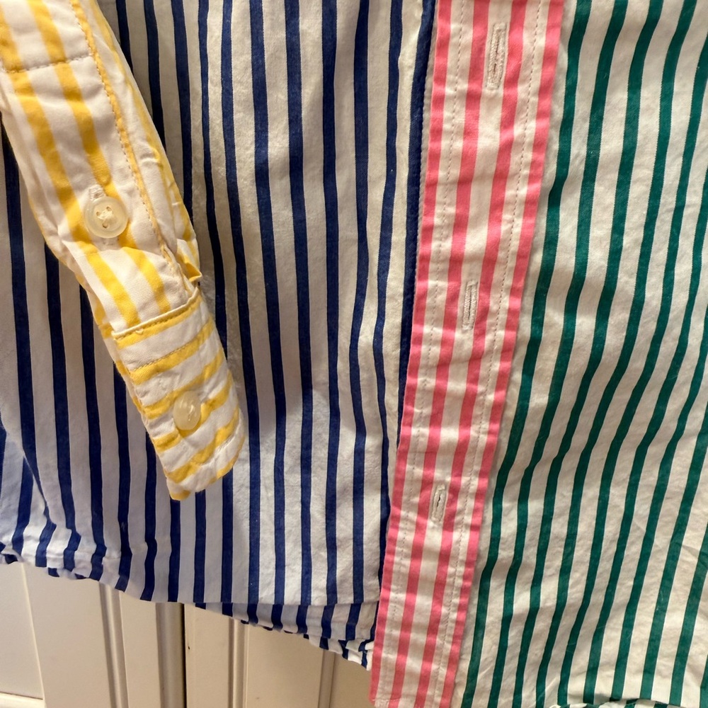 Ralph Lauren Striped Cotton Poplin Fun Button-down Shirt - Picture 5 of 8